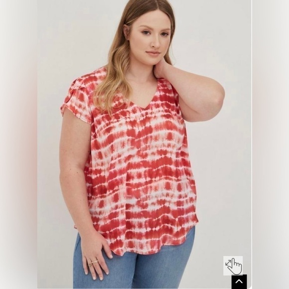 Torrid Georgette Tulip Sleeve Blouse 3X NWT - Picture 2 of 10